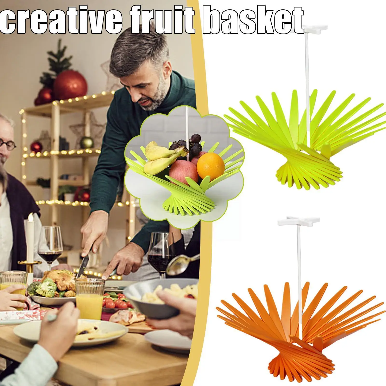 

Flower Shape Foldable Fruit Bowl Fruit Basket Stand Retractable Fruit Tray Plastic Kitchen Storage Plate Dinner Serving Hol I3M0
