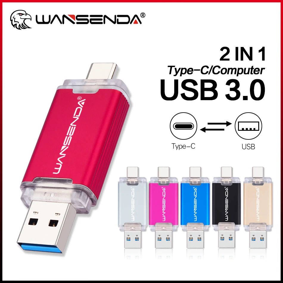 

WANSENDA USB флеш-накопитель, 32 Гб 64 Гб 256 ГБ 512 ГБ 3,0 Гб