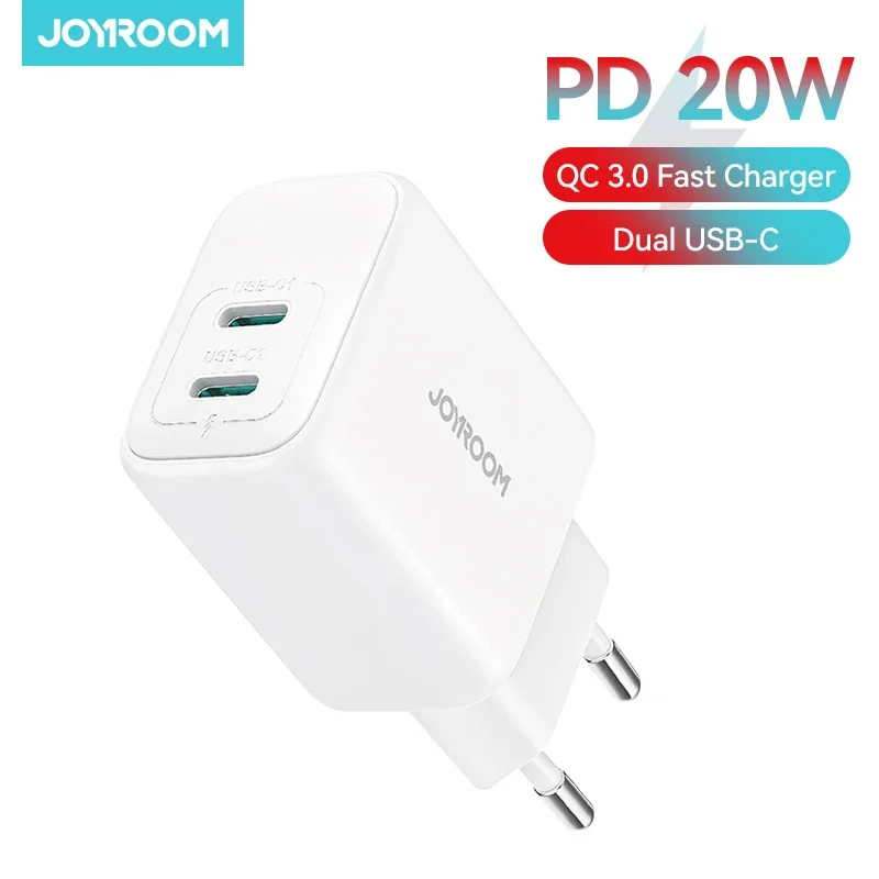 Joyroom PD 20 Вт двухпортовое быстрое настенное зарядное устройство типа C адаптер