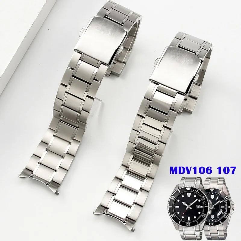 

Steel Watch Band for Casio for Swordfish MDV-106 107 Watchband Stainless Steel Strap MTP-1375 Belt 5374 1374 Men's 22mm Bracelet