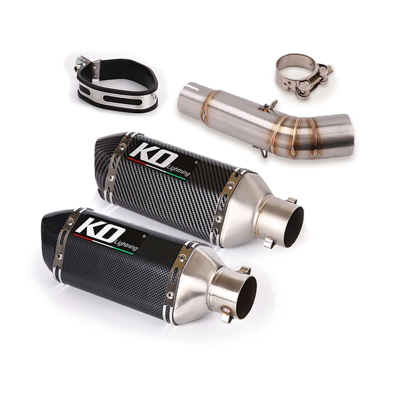 

51MM DB Killer Escape Pipe Link Section Removable Diameter Slip-on Exhaust System Muffler For Moto SUZUKI GSX-S750 GSR750 BK750