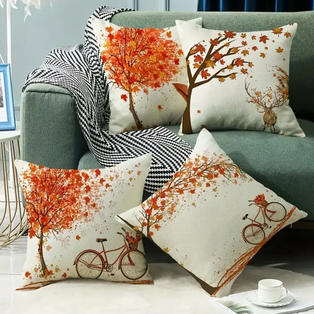 

Набор из 4 наволочек для автомобильного дивана, мягкая и дышащая ткань со скрытой молнией для легкой очистки и легкой очистки