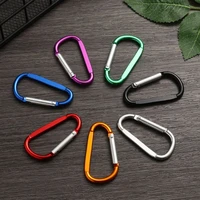 new safety equipment multicolor aluminium buckle keychain alloy carabiner climbing button camping hiking hook
