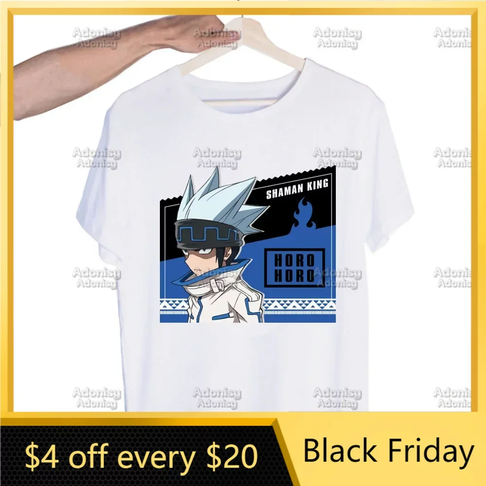 Футболка Shaman King мужская с коротким рукавом уличная одежда в стиле хип-хоп Модный