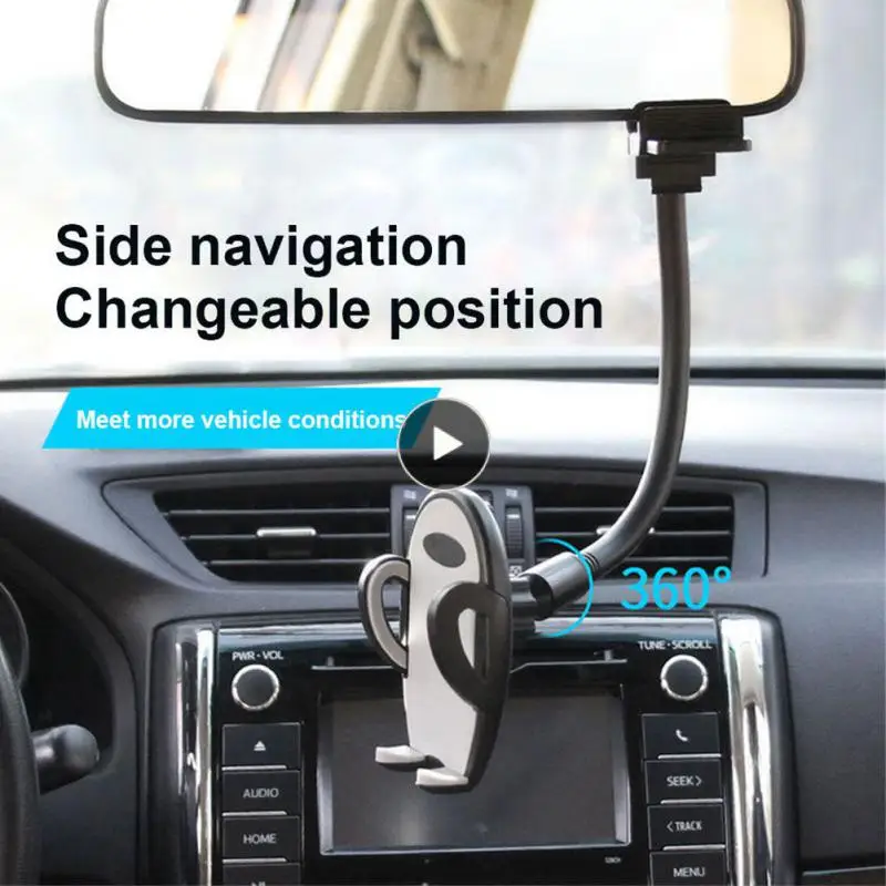 

Mobile Phone Bracket Multifunctional Creative Stand Car Rearview Mirror Fixed Creative Bracket 360 Degree Rotation Universal