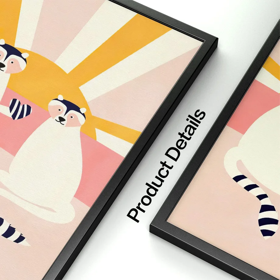 Красная панда слон утка динозавр радуга фото настенная живопись на холсте