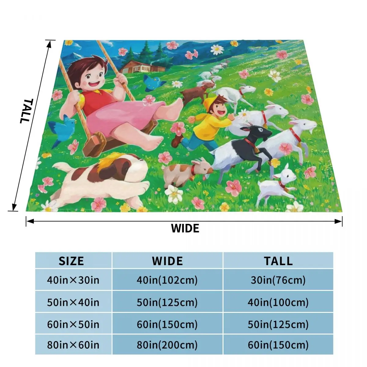 Бархатные Одеяла Heidi из аниме Девочка Альп теплые одеяла с мультяшным рисунком