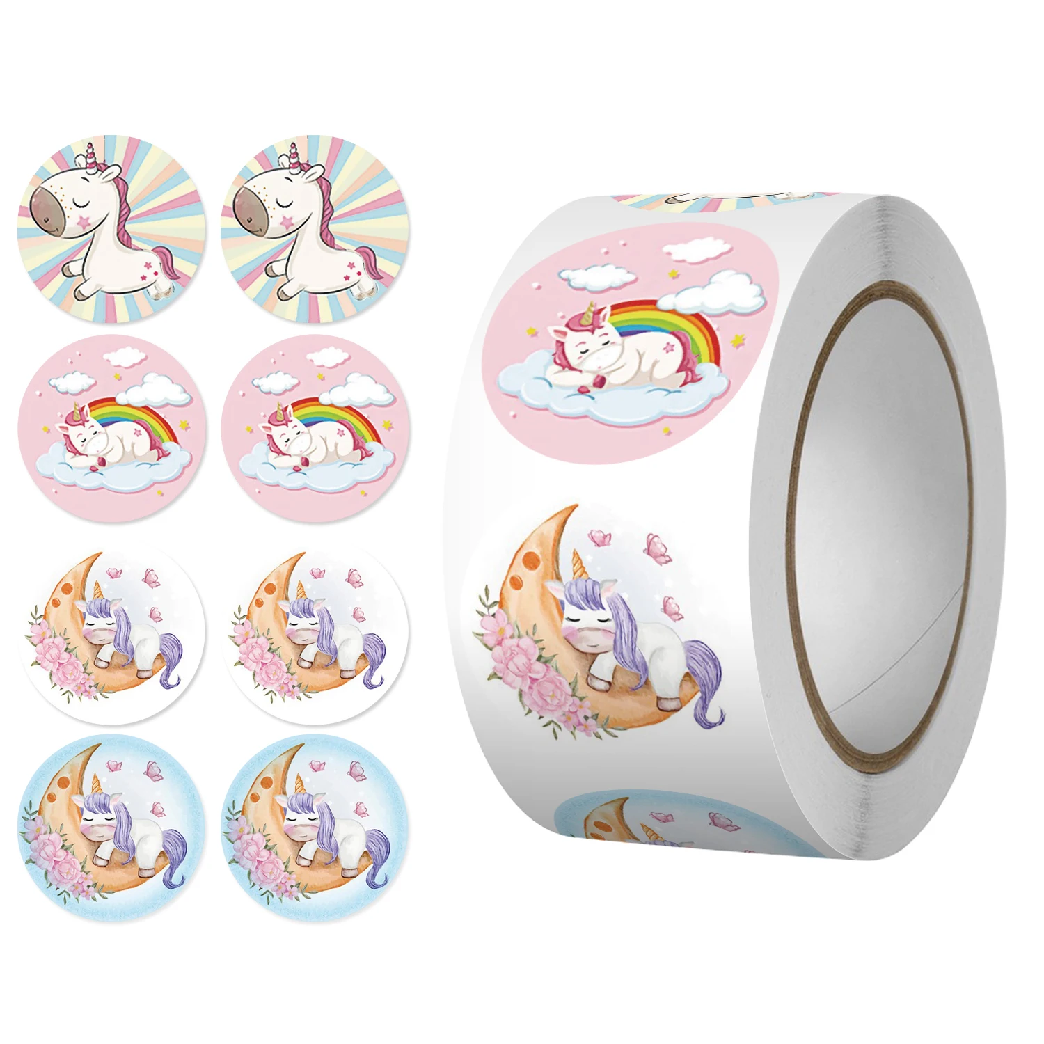 

100-500pcs Cartoon Animal Children Sticker Label Thank You Cute Toy Game Sticker DIY Gift Sealing Label Decoration Supp