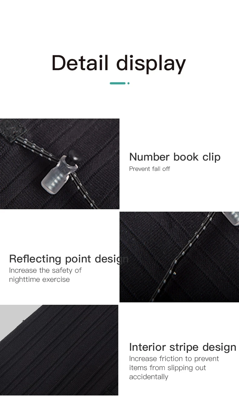 AONIJIE W8116 Woven Elastic Sports Waist Pack Running Race Number Belt For Triathlon Marathon Cycling Mountaineering