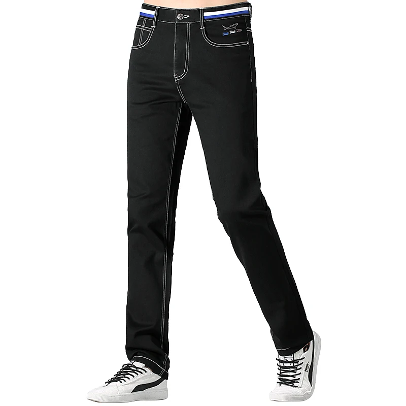 2023 Bruce&Shark New Summer Men's Jeans Stretching Cotton Straight Leg  Casual Fashion Denim Black Jeans men's pants big size
