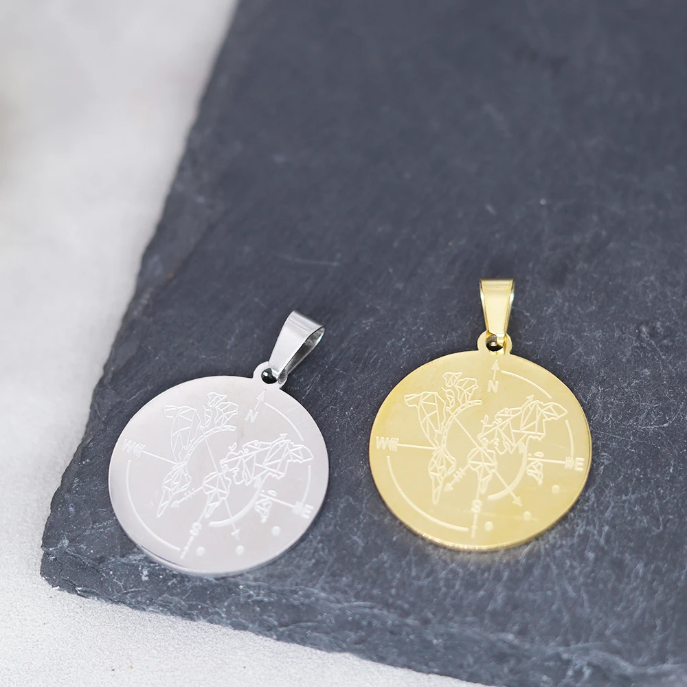 2 шт. подвеска-Компас из нержавеющей стали