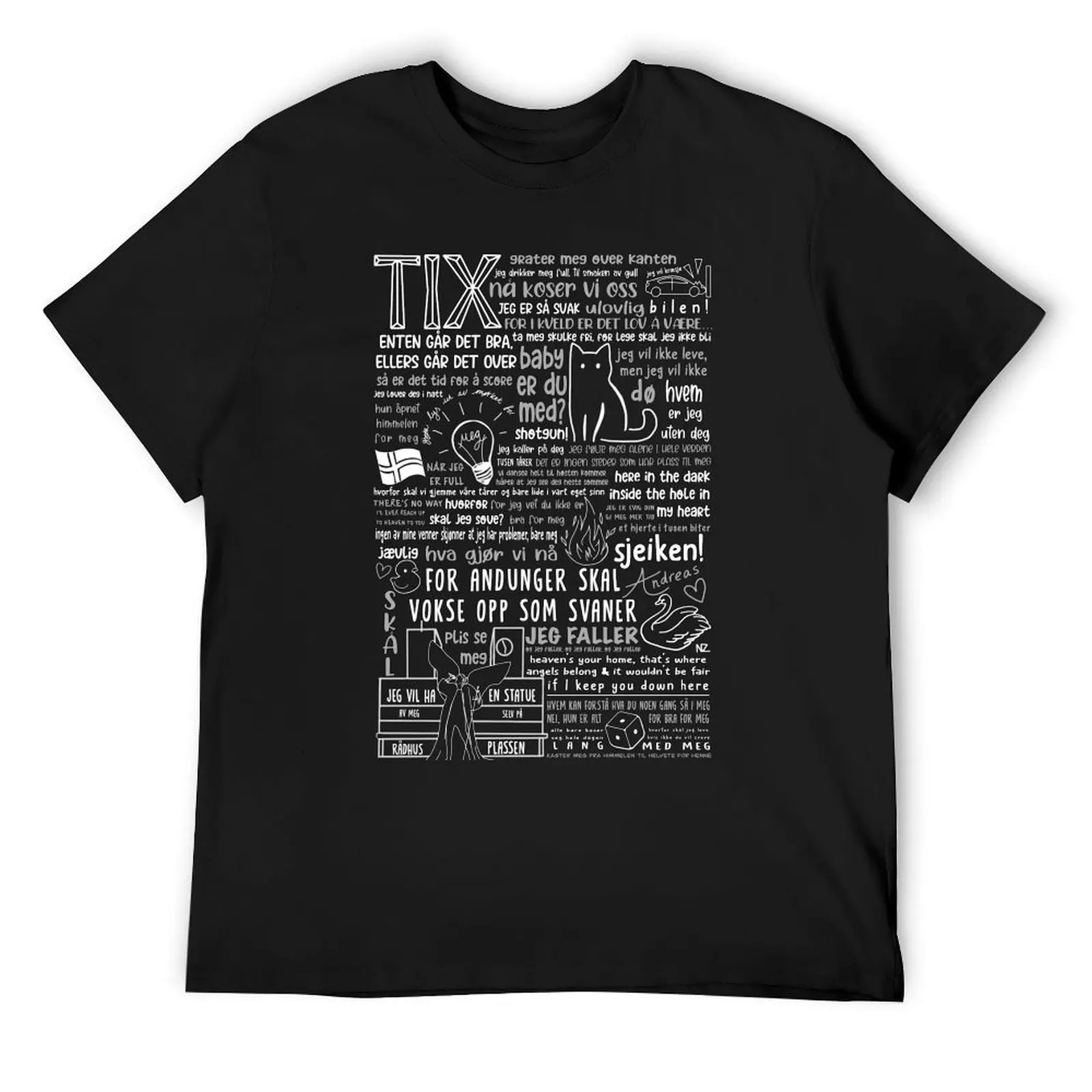 Футболка TIX mix (белая) уличная одежда футболки с рисунком аниме вещи для мальчика