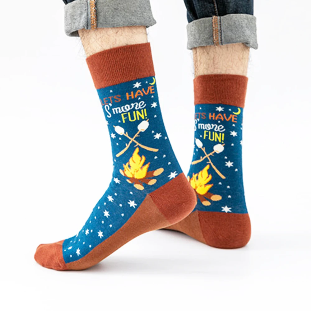 10 Pair Cartoon Fashion Trend Sports Funny Skateboard Socks Cute Breathable Colorful Pattern Four Seasons Cotton Men&Women Sock