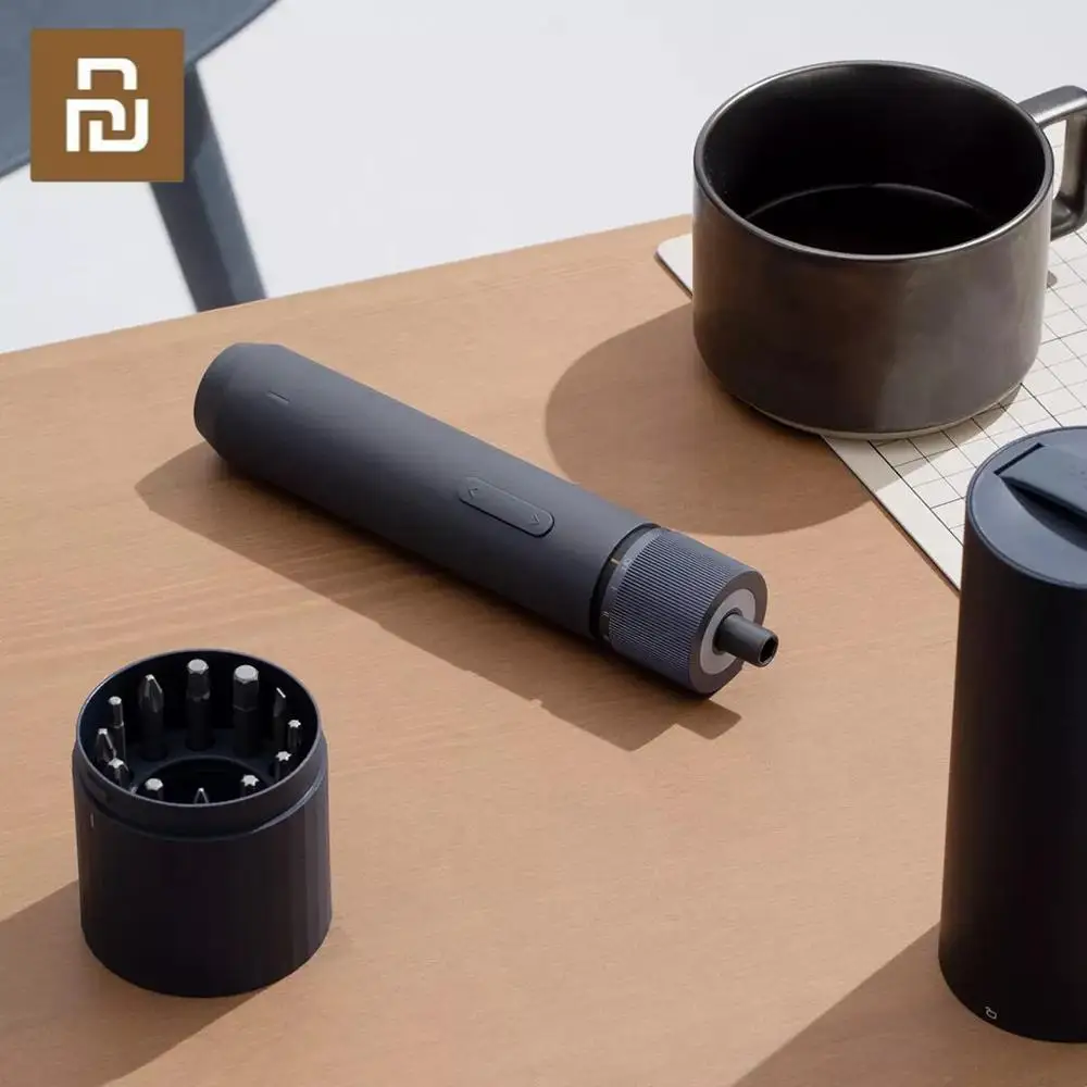 

Youpin Electric Screwdriver Straight Handle Rechargeable Three-speed Torque Cordless screwdriver with LED Light 12 long bit