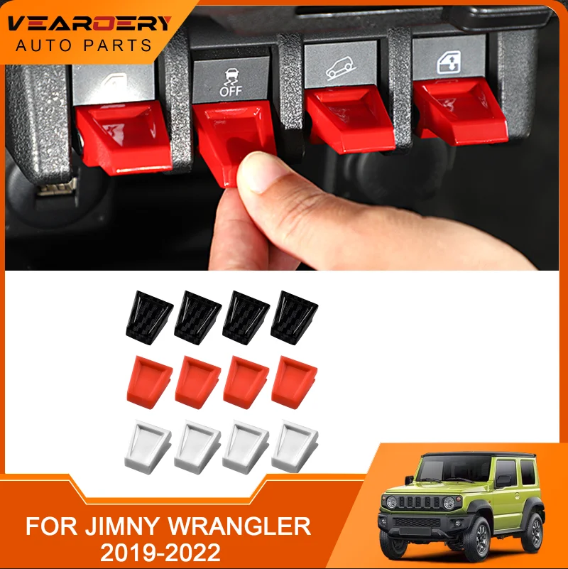 

ABS Car Window Lift Switch Button Extended Decoration Cover Stickers For Suzuki Jimny 2019-2022 Car Interior Accessories