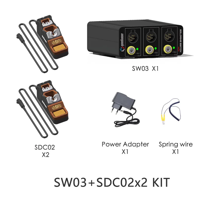 Паяльная станция GEEBOON SW03 (TA305TC22JBC) с 3-канальным переключателем, многоканальным расширением и 3 рабочими станциями (art.: 3920dbe01df00) - 3920dbe01df00