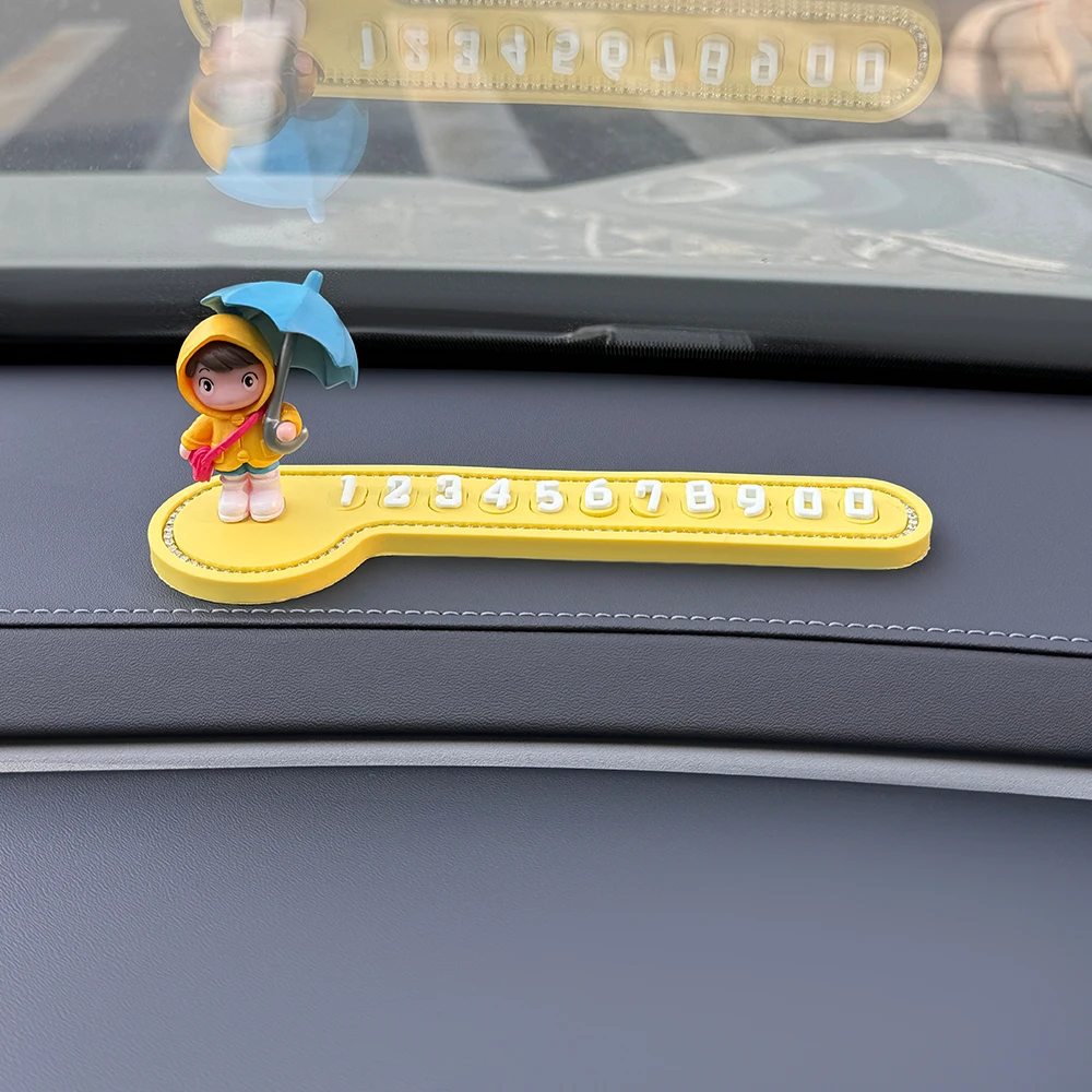 

Временные парковочные знаки для автомобилей, движущиеся автомобильные номера, автомобильные телефоны, движущиеся автомобильные пластины, персонализированные и креативные украшения интерьера