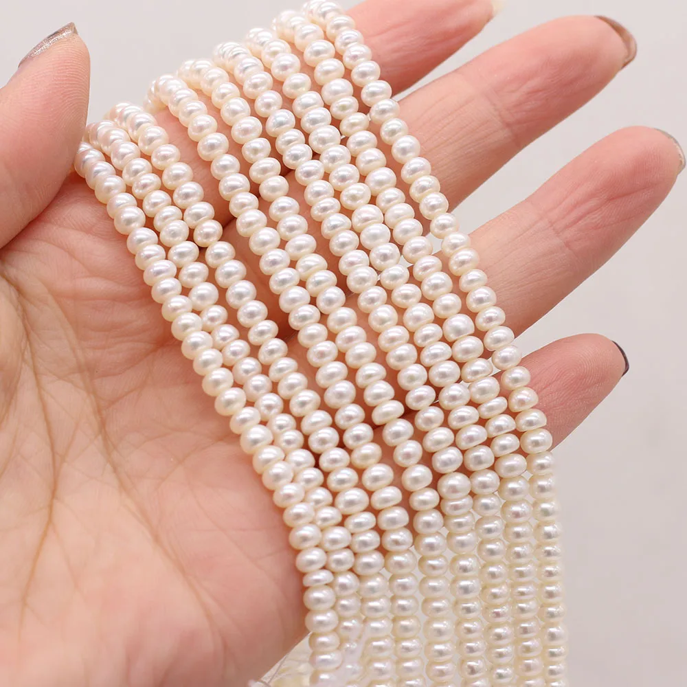 

4-5mm Natural Freshwater Pearl Beads White Pearl Loose Spacer Beads For Jewelry Making DIY Bracelet Necklace Strand Women Gift