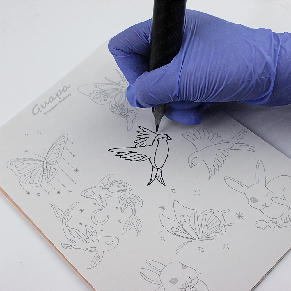 1 шт. роскошный лист для практики татуировки с тонкими линиями из синтетической