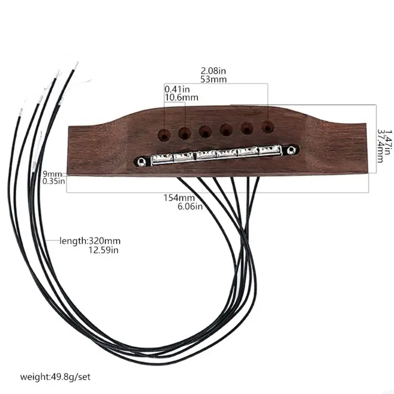 242F Активная акустическая гитара Пьезо мост для 6 струнных гитар с зернистостью