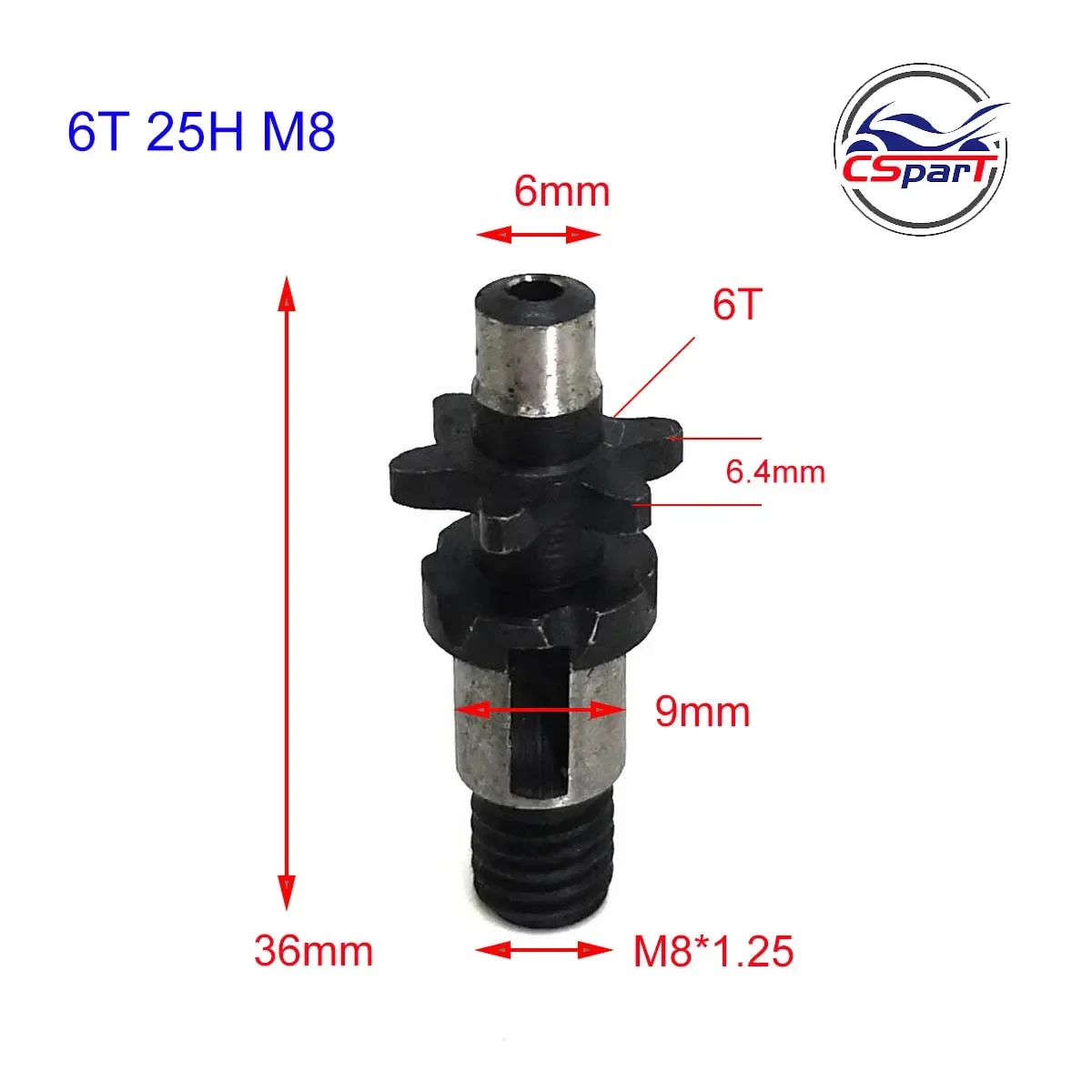 

Зубчатая Звездочка для мотоцикла 6 7 8 9 6T 7T 8T 9T 39CC с водяным охлаждением B1 MT A4 Mini Moto Bike 25H 6 мм цепь 8 мм резьба