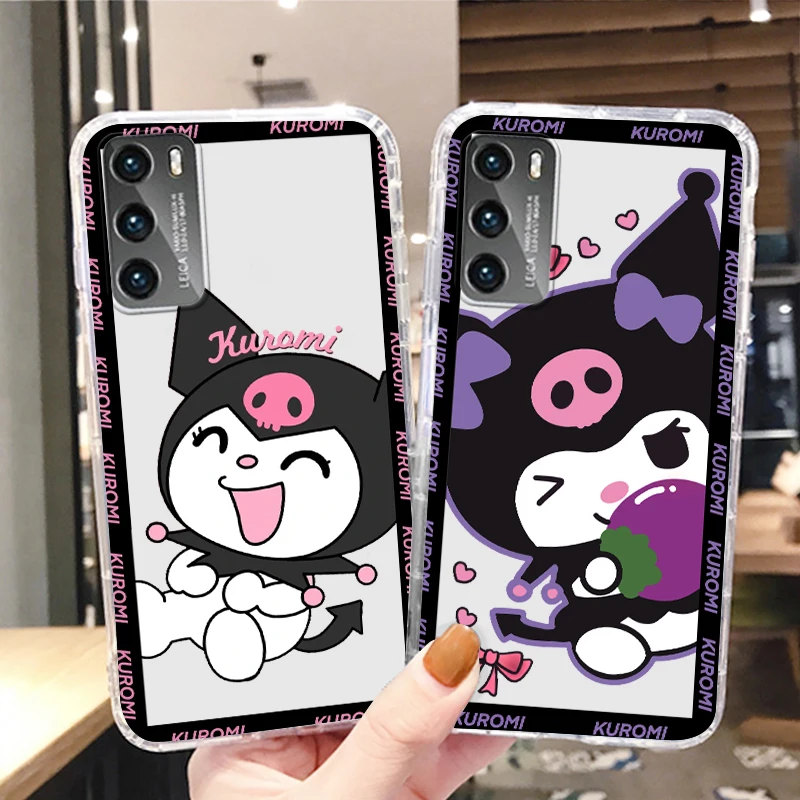 

Sanrio Kulomi My Melody Love Phone Case For Huawei P50 P40 P30 P20 Lite Mate 50 Nova 10 Y90 Y61 Y70 Plus 9 Pro 5T Transparent