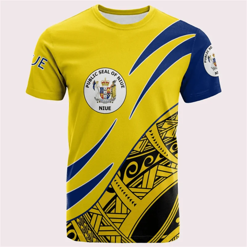 Футболка Niue с национальным флагом и 3d принтом для мужчин новая модная футболка