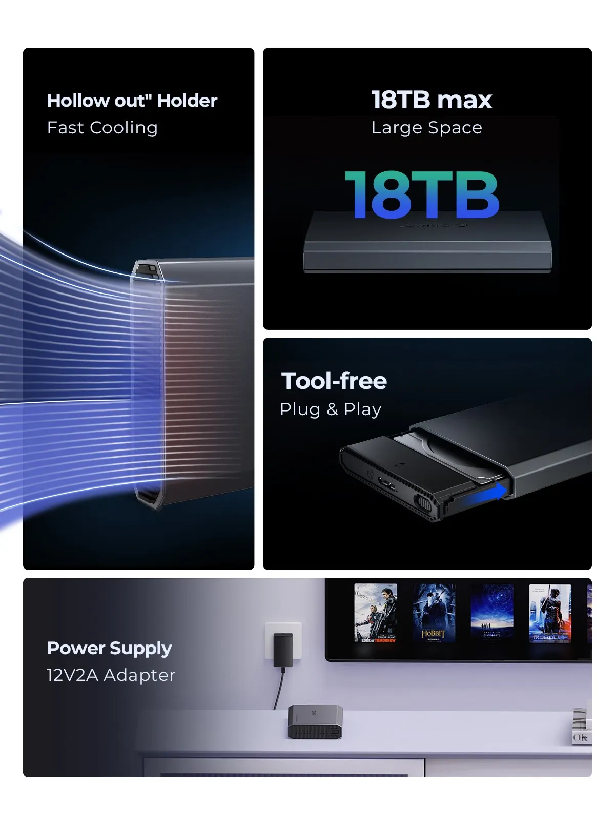 Корпус жесткого диска ORICO 3 5 &quot6 Гбит/с теплоотдачей внешний жесткий диск чехол из