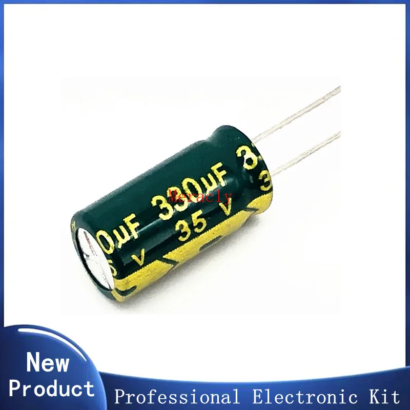 

50pcs/lot T26 35v 330UF aluminum electrolytic capacitor size 8*16mm 330UF35V 20%