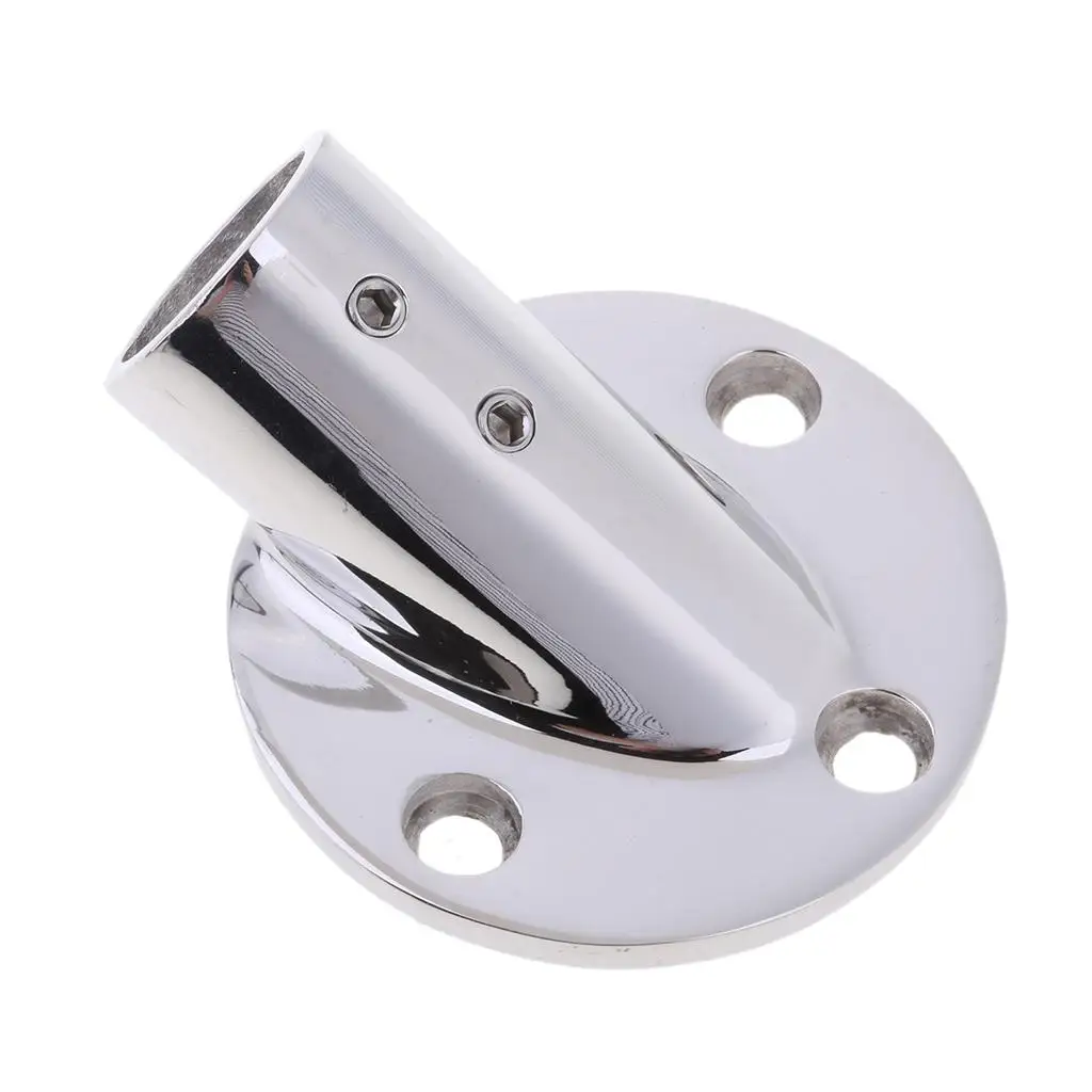 

22mm Boat Hand Rail Fitting Round Base 316 Stainless Steel