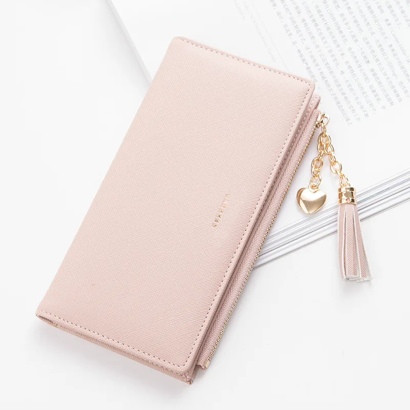 

2022 Tassel Wallet Women Long Cute Wallets Leather Tassel Women Wallets Zipper Portefeuille Female Purse Clutch Cartera Mujer