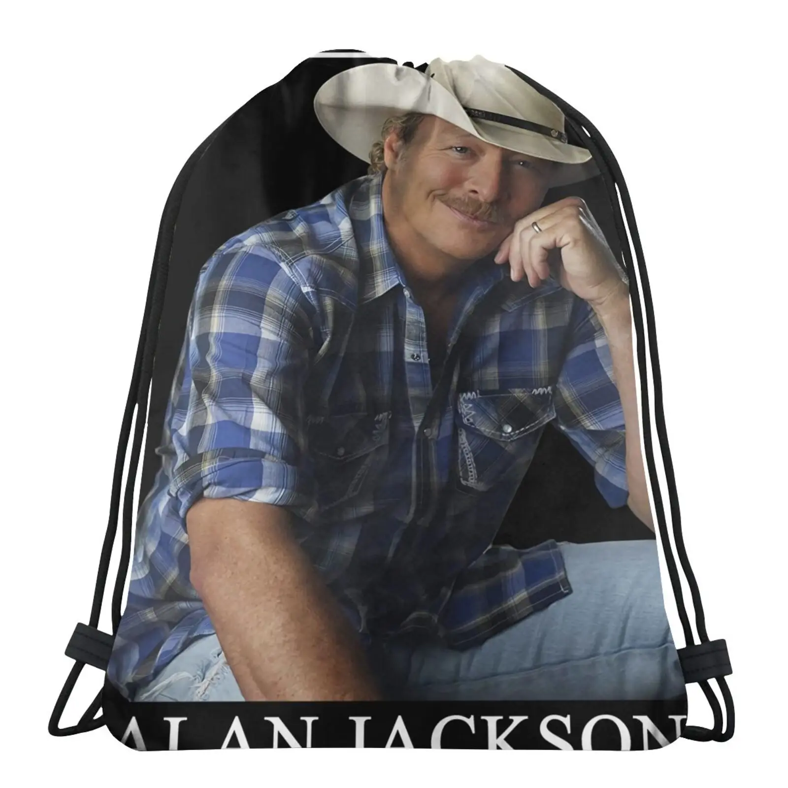 

Сумка графическая для рисования Alan Jackson, сумка-рюкзак на шнурке для рисования, сумка из искусственной кожи, сумка-мешок, 2013