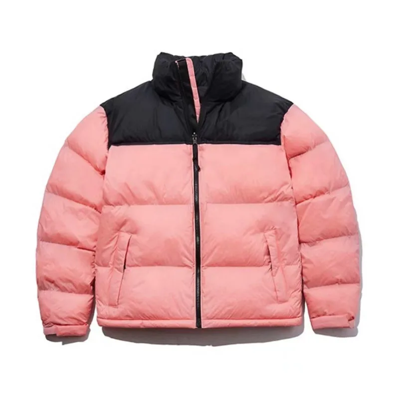 Winter Unisex Warm Puffer Parkas Brand Designer Puffy Jacket 2 Color Patchwork Cotton Padded Thick Thermo Overcoat Outerwear