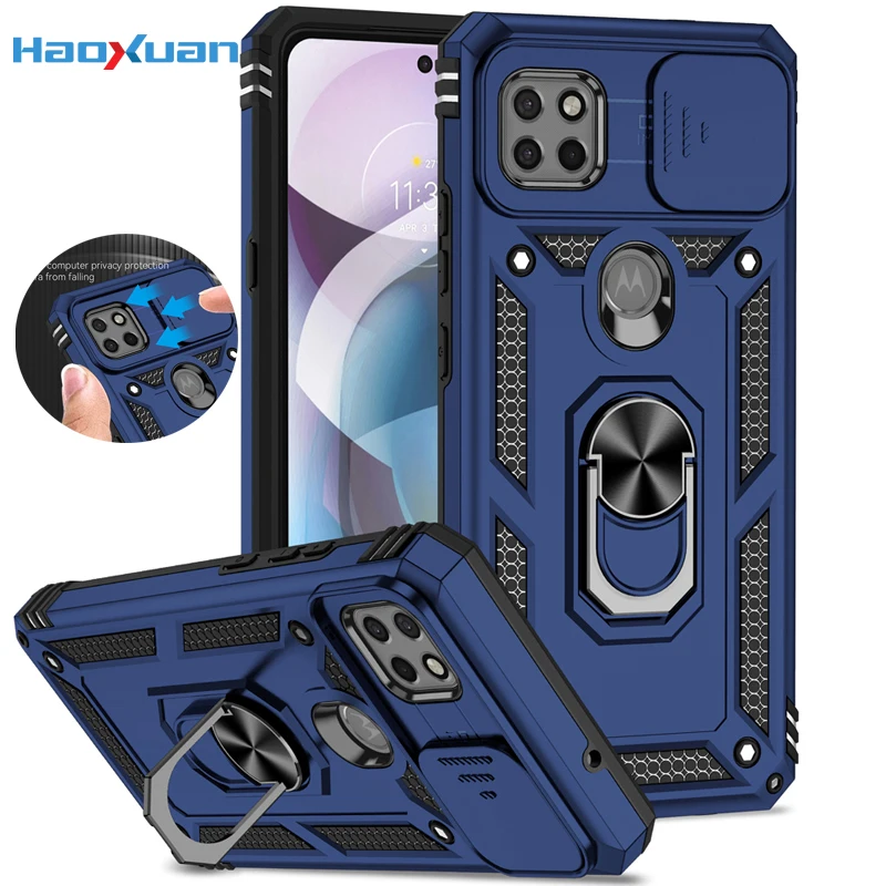 

Shockproof Ring Phone Case For MOTOROLA G31 G50 G60S Car Bracket Push Window Back Cover For MOTO G Pure Power Play Stylus 5G
