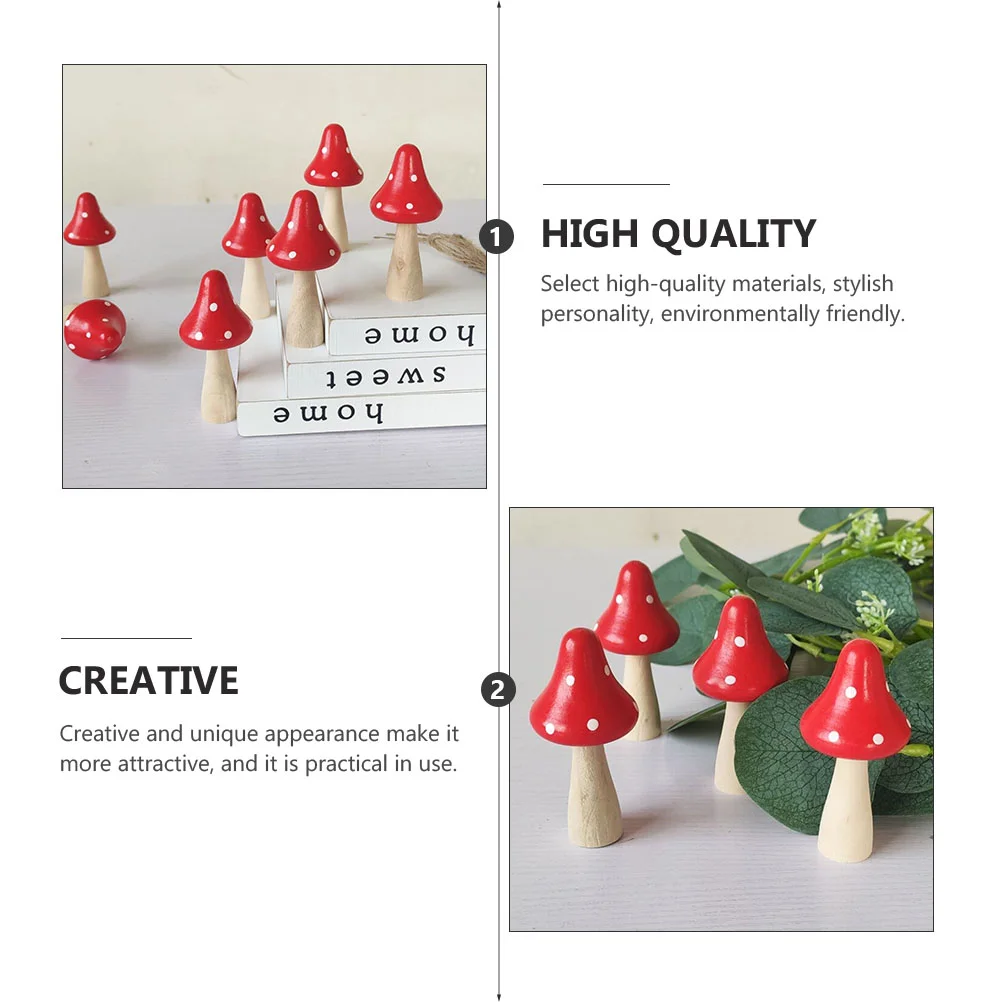 DIY украшение дома декоративные деревянные грибы миниатюрные украшения в
