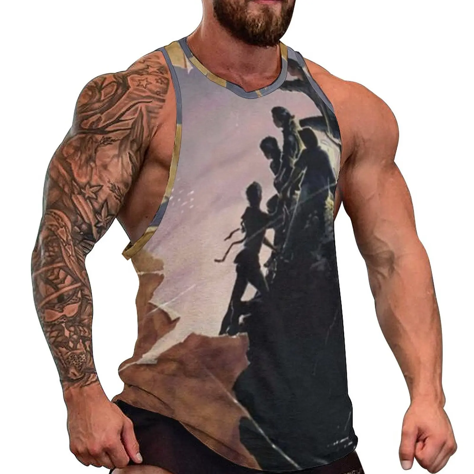 

The Goonies Beach Tank Top 80s Movie Print Bodybuilding Tops Man's Custom Cool Sleeveless Shirts 3XL 4XL 5XL