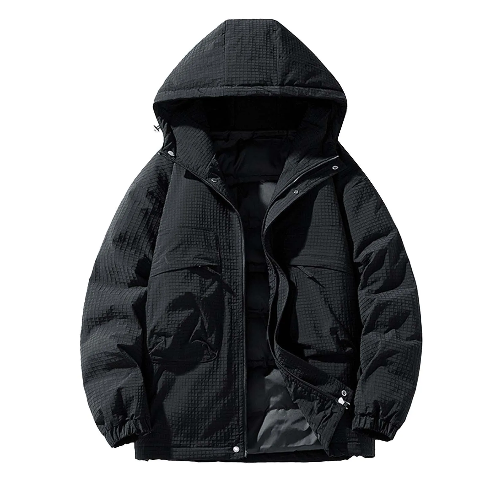 

Новинка 2023, зимняя модная мужская парка, толстые теплые куртки, Повседневная ветровка с капюшоном и несколькими карманами, теплое флисовое пальто