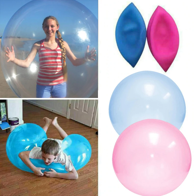 Bubble Ball Toy for Kids Inflatable Water Bubble Balloon Beach Ball Garden Ball for Outdoor Indoor Play Soft Rubber Ball Balloon