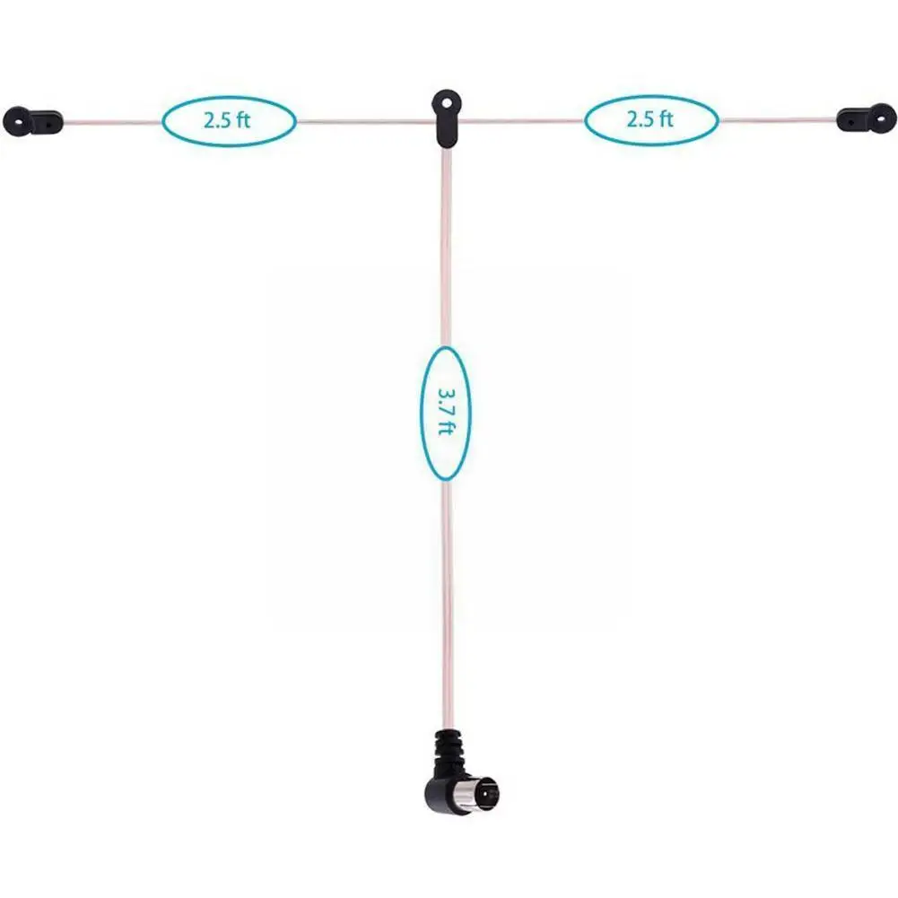 

Fm Radio Antenna 75 Ofm Dipole Indoor T Antennas Aerial Receiver Male Type F Connector For Fm Radio Stations Indo Q8n3