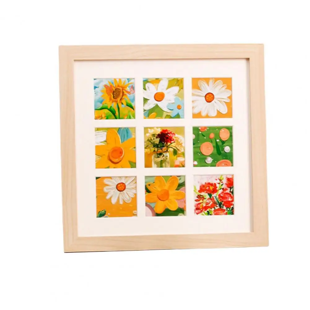 

Painting Frame 1 Set Unique Sturdy Protective 4/9 Grids Desktop Picture Frame Home Supply