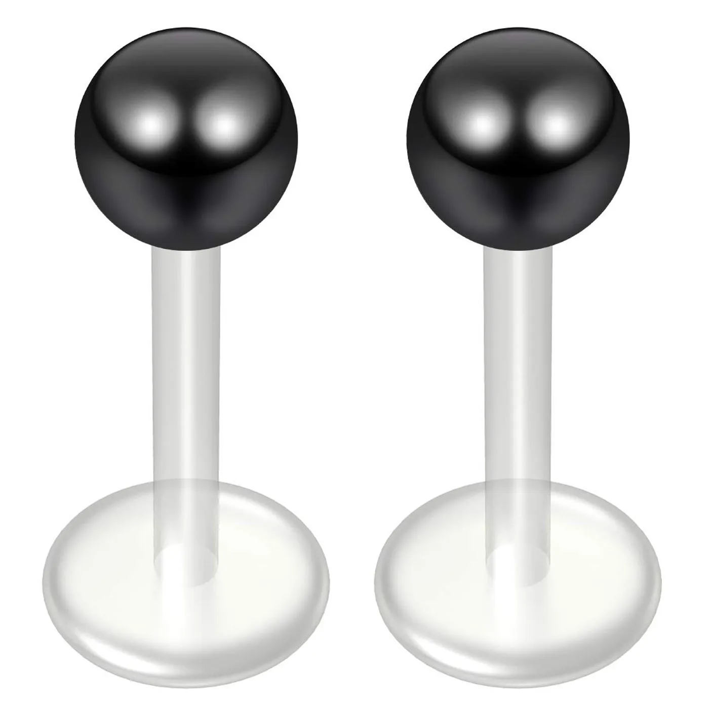 Фото 16g Bioflex Labret хирургический Bioplast Steel Plastic пирсинг Монро шпильки для губ 6 мм 8 мм 10 мм №2