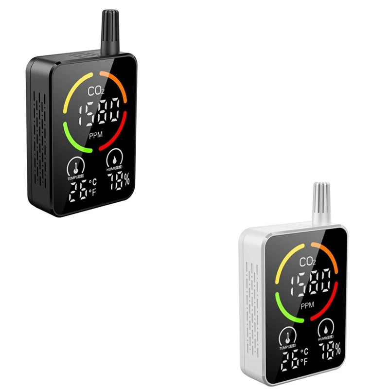 

3 In 1 Portable CO2 Meter Temperature Humidity Sensor Real-Time Monitoring Air Quality Analyzer For Warehouse