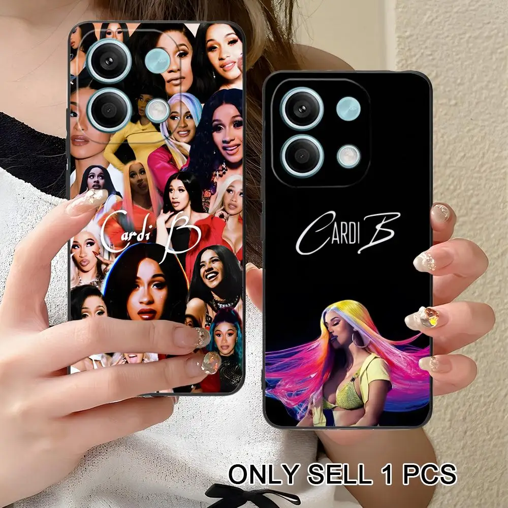 Фото Чехол для телефона Cardi B для Xiaomi Redmi 15 14 13 12 A7 5 3 2 1 C Plus 4G 5G, мягкий противоударный чехол из ТПУ №5