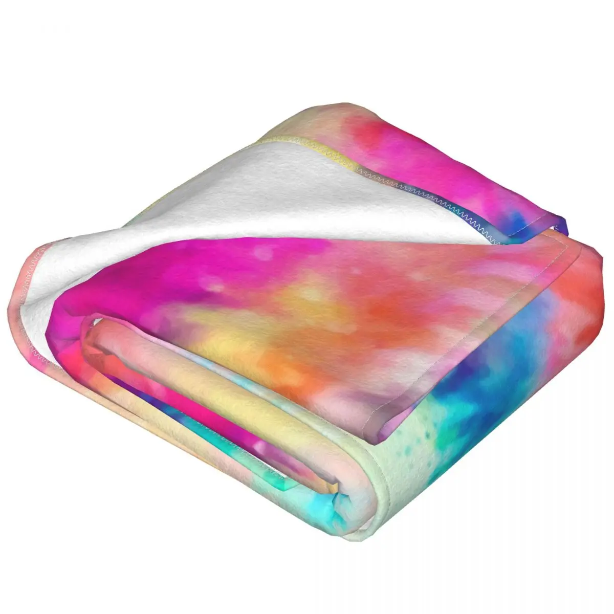 Одеяло с эффектом омбре флисовое мягкое одеяло розового и желтого цвета радужным