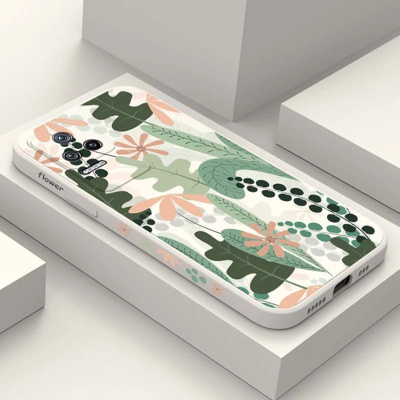 

Artistic Leaves Phone Case For Xiaomi Poco M5 M5S X5 F5 F4 X4 M4 F3 X3 M3 F2 X2 Pro C40 4G 5G GT Liquid Silicone Cover