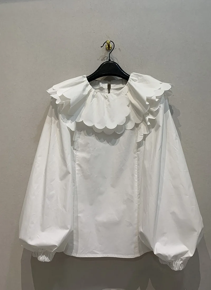 Kuzuwata милые винтажные Блузы с рукавами-фонариками и воротником Питер Пэн