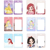 new anime disney frozen 2 cartoon princess pvc card holder anti lost protective case outdoor hanging neck bag lanyard id card