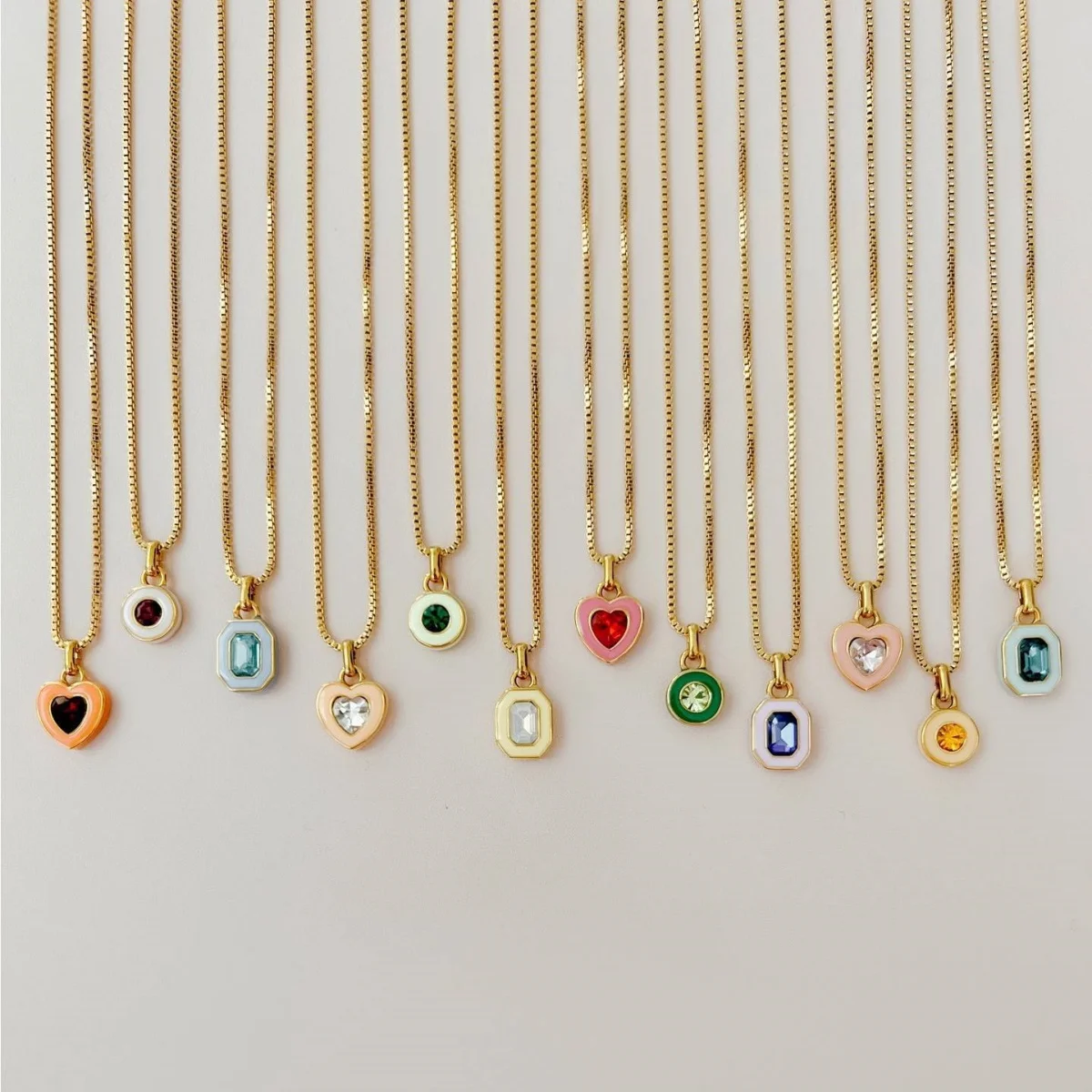 Кулон ручной работы DIY декабрьский кристалл лунный камень из нержавеющей стали с