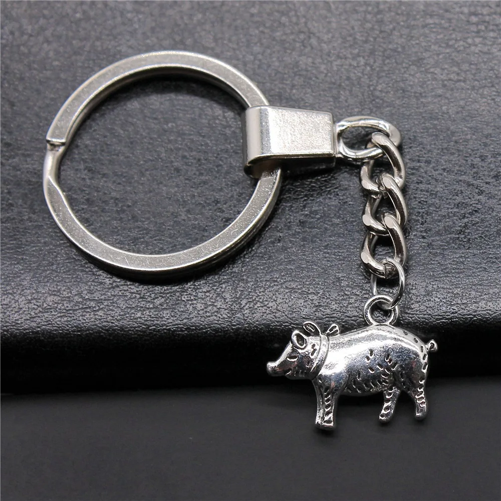 Прямая поставка сувениры подарок мужской брелок 2 цвета 21x6 мм подвеска со свиньей