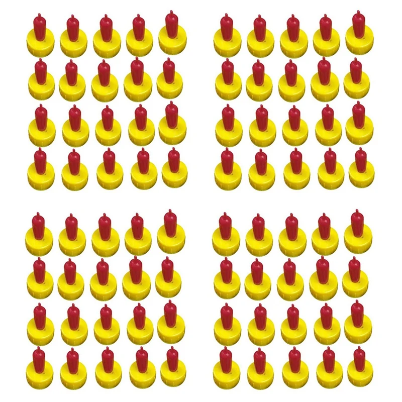 

100 Pieces Lamb Teat Feeder Bottle Topper Feeding Milk Drinking For Sheep Goat Pup Dog
